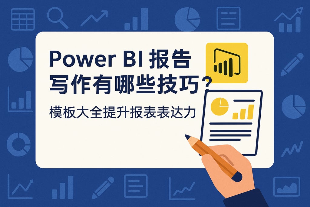 Power BI报告写作有哪些技巧？模板大全提升报表表达力